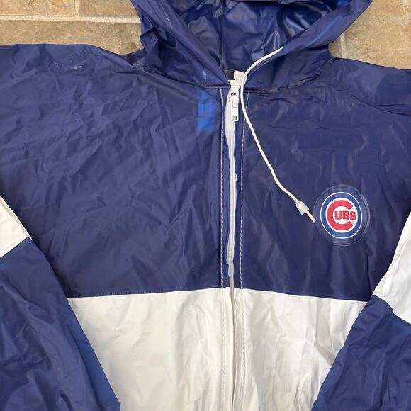 Chicago Cubs Jacket Size Small Vintage 1990s Rainmate Rain Jacket Baseball - Picture 2 of 7